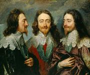 Anthony Van Dyck Charles I in Three Positions (mk25) oil painting on canvas